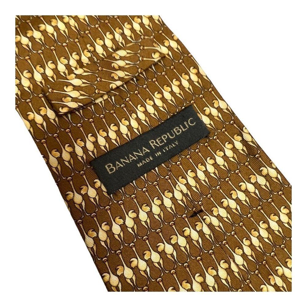 Rare Animal Print Banana Republic Men's Tie Ostrich‎ Silk Novelty Zoo Museum Fun - Picture 4 of 7